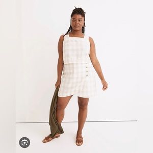 Madewell Linen Tulip Hem Mini Skirt Undyed Edition 12